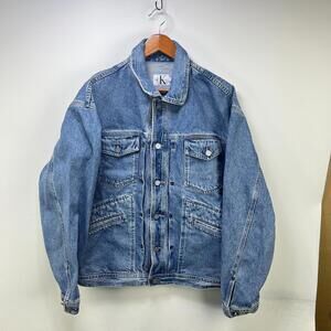 Vintage 90s Calvin Klein Denim Jean Jacket XL